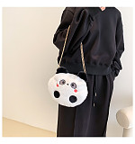 Cute cartoon plush red panda chain bag lady single shoulder bag 2022 fashion trend soft cross bag