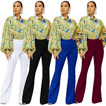 2022 New arrival wholesale bodycon high waist fashion fare leg slim fit outdoor 4 colors women's pants