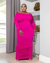 Fall 2022 off the shoulder bodycon dress sexy plus size dresses for fat women
