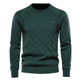 High quality 2022 autumn and winter new cotton men sweater pullover solid color sweater men
