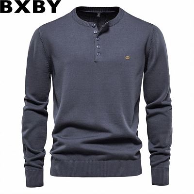 European size crossborder autumn and winter new men sweater solid color pullover knitting sweater