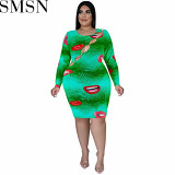 Plus Size Dress women clothes wholesale supply hollow button dress