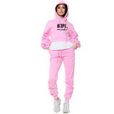 2 piece set women cross border women clothing letter printing sports casual two piece suit