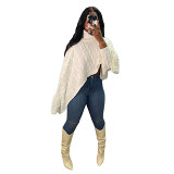 Amazon shawl loose fashion short personalized sweater women top
