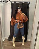 Amazon shawl loose fashion short personalized sweater women top