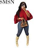 Amazon shawl loose fashion short personalized sweater women top