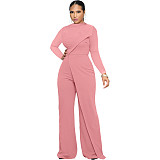 Romper jumpsuit fall winter fashion long sleeve round neck jumpsuit