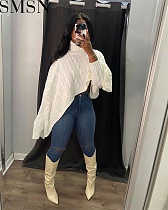 Amazon shawl loose fashion short personalized sweater women top
