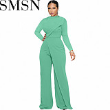 Romper jumpsuit fall winter fashion long sleeve round neck jumpsuit