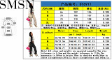 Amazon ins low waist sexy bright color lace up multi pocket street hipster casual pants