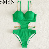 European and American women one piece swimming suit sexy summer beach swimsuit
