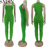 2 Piece Set Women Amazon independent station recommended solid color jumpsuit two piece set