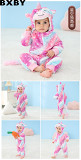 Starry unicorn flannel romper children sleeping bag spot baby romper children pajamas