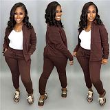 Winter clothes for women two piece outfit thicken fleece sweatshirt set