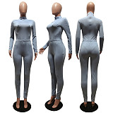Custom Logo Ladies Costume Bodysuit Tops Skinny Plus Size Fall Women Two Piece Pants Set