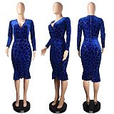 Trendy Ladies Formal Dress V Neck Sexy Cocktail Evening Fall Plus Size Womens Dresses