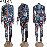 2 piece outfits cross border women casual digital printing jacket pants two piece set