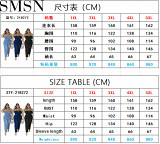 Plus Size Dress European and American wholesale supply denim contrast color dress