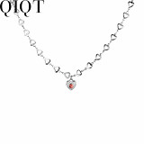 Love diamond necklace light luxury niche design sense advanced exquisite clavicle chain female