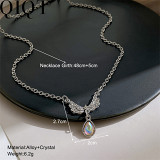 Cross border new Angel Wings necklace simple and niche design sense necklace
