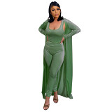 2 piece outfits fall winter hot selling Korean velvet solid color sexy two piece suit women jumpsuit