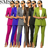 Fashion sets Amazon hot selling pleated PU leather fashion suit