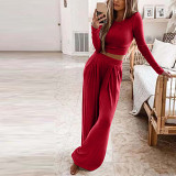 2 Piece Outfits Amazon wish women clothing solid color knit casual home two piece suit for women