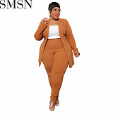 Two piece outfits Amazon temperament professional casual long sleeve pants small suit two piece suit