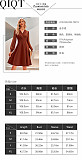 Plus Size Dress 2022 autumn and winter New V neck fashion European and American jacquard dress