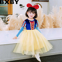 Snow White skirt children tulle tutu skirt girls Frozen Elsa dress long sleeve autumn and winter dress