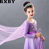 Girls Princess Elsa dress 2020 new children clothing Western style baby girls Frozen dress