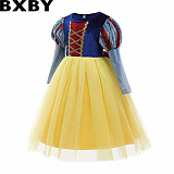 Snow White skirt children tulle tutu skirt girls Frozen Elsa dress long sleeve autumn and winter dress