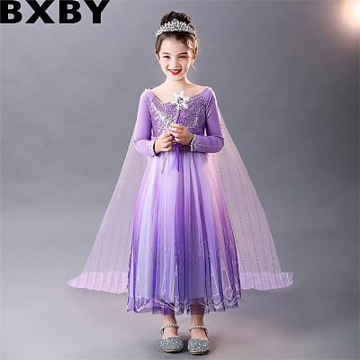 Girls Princess Elsa dress 2020 new children clothing Western style baby girls Frozen dress