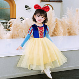 Snow White skirt children tulle tutu skirt girls Frozen Elsa dress long sleeve autumn and winter dress