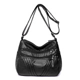 Women Bag trend Pu Washed Leather Large Capacity Crossbody Bag