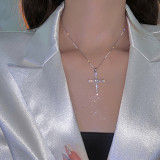 Cross Necklace Creative Personality Micro Studded Necklace Sells Well