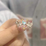 Ring Microencrusted Zircon Winding Snake Angel Butterfly Female Fashion Index Finger Ring