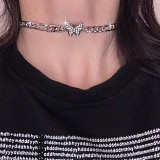 Choker Necklace Single Drill Love Angel Wings Clavicle Chain