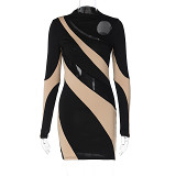 New Long Sleeve Mesh Perspective Sexy Trendy Dress