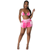 Bra Shorts Color Contrast Printed Two-Piece Set