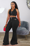 New Sexy Halter Vest Bell-Bottoms Two-Piece Set