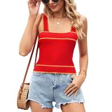 Solid Color Knitted Sweater Short Cropped Navel Vest