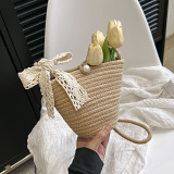 Single Shoulder Crossbody Small Fresh Flower Bucket Bag