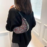 Simple Stylish Shoulder Bag With Diamond Underarm Bag