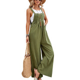 Women'S Solid Color Casual Overalls