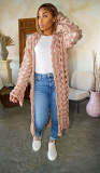Winter Knitted Hand Hook Hollowed Out Long Cardigan Sweater