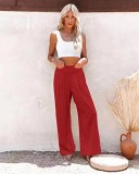 Casual Style Cotton Distressed Mid Rise Pants