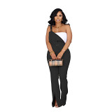 Fashion Casual Suspender Jumpsuit With Chest Pocket