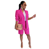 Women'S Suit Suit Jacket Shorts Two-Piece Spring Summer Casual Suit