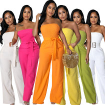 Chest Wrapped Women'S High Waisted Jumpsuit